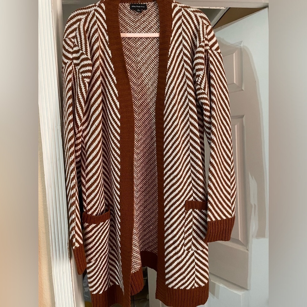 NEW Fortune Ivy Chevron Sweater tunic size XL 🌺🌹🌸 C